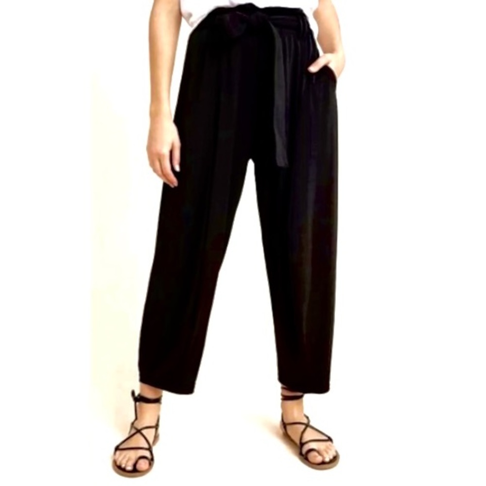 Anthropologie Frederica Harem belted Pants Black XS
